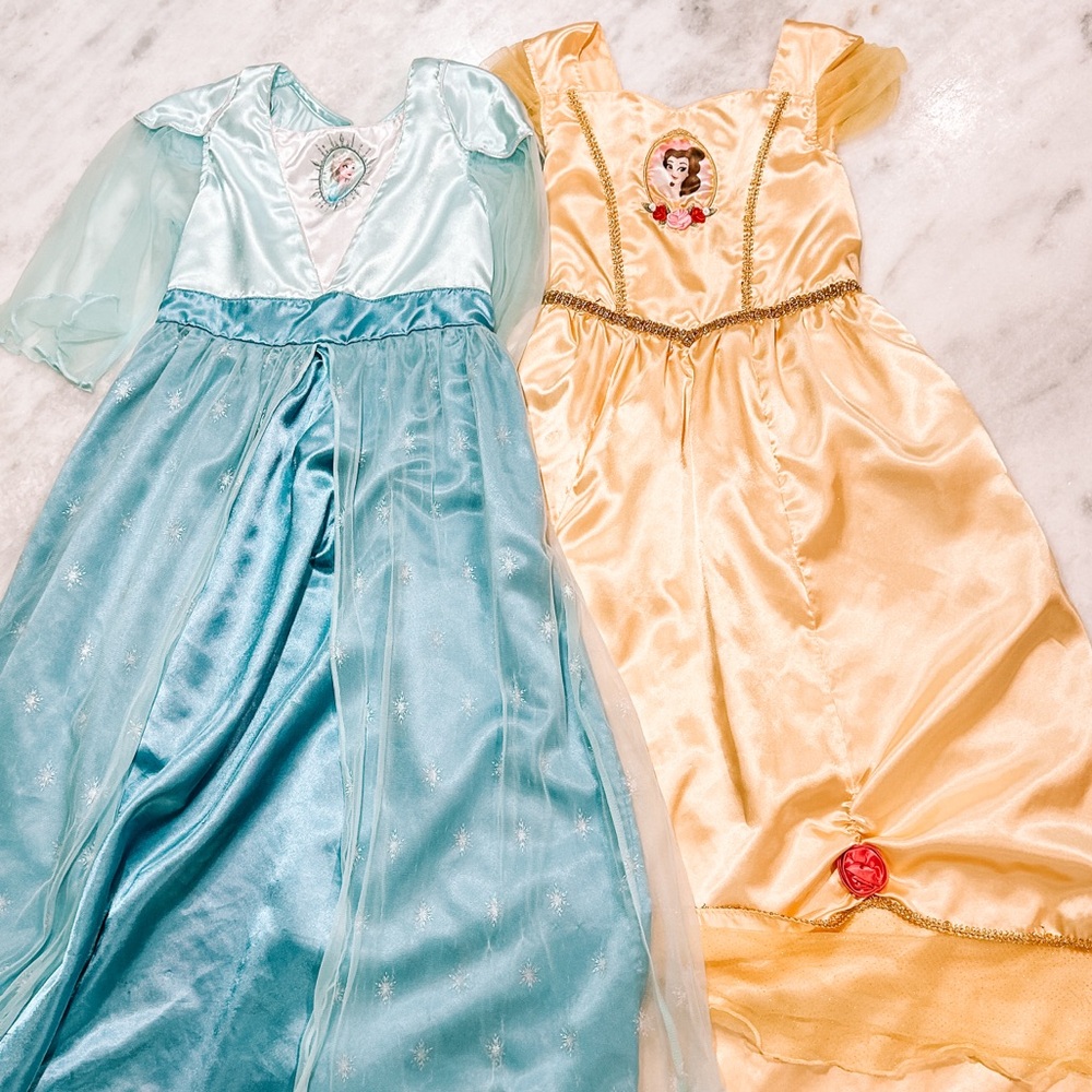 Bundle 2 Disney Princess Dress Nightgowns both size 7/8